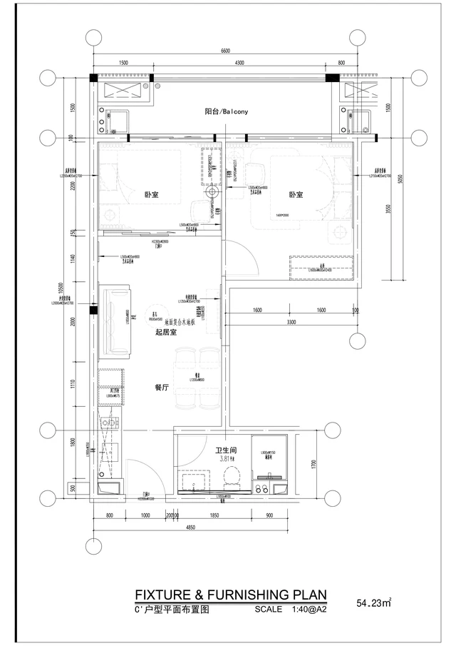 Unit C' floor plan
